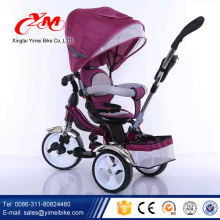 3 wheel trike car kids trike with canopy/three wheel trike for baby /push kids pedal trike with reverse seats